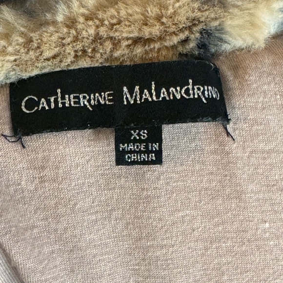 Catherine Malandrino Animal Print Faux Fur Jacket XS Fits Up To Small - Picture 8 of 9